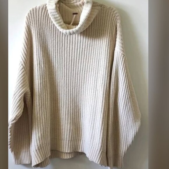 SOLD!!! Free People Swim Too Deep Turtleneck Sweater XL - Picture 3 of 4